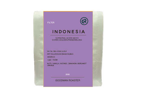印尼 蘇門達臘 迦佑 超級黃金曼特寧 Indonesia Sumatra Gayo Super Golden Mandheling［溼剝處理］200G