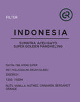 印尼 蘇門達臘 迦佑 超級黃金曼特寧 Indonesia Sumatra Gayo Super Golden Mandheling［溼剝處理］200G