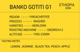 衣索比亞 耶加雪菲 果丁丁 Ethiopia Yirgacheffe Banko Gotiti［水洗］200G